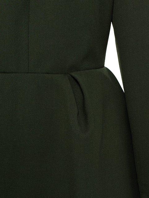 Зеленое платье-мини из шерсти с драпировкой, 3 Зеленое платье-мини из шерсти с драпировкой, 3