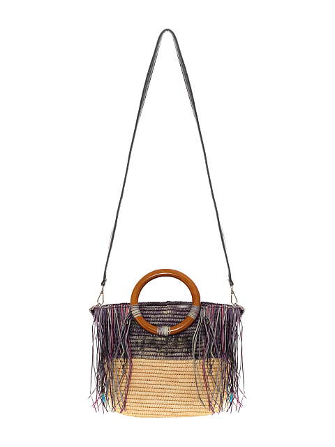Плетеная сумка с круглыми ручками, 5 Плетеная сумка с круглыми ручками, 5