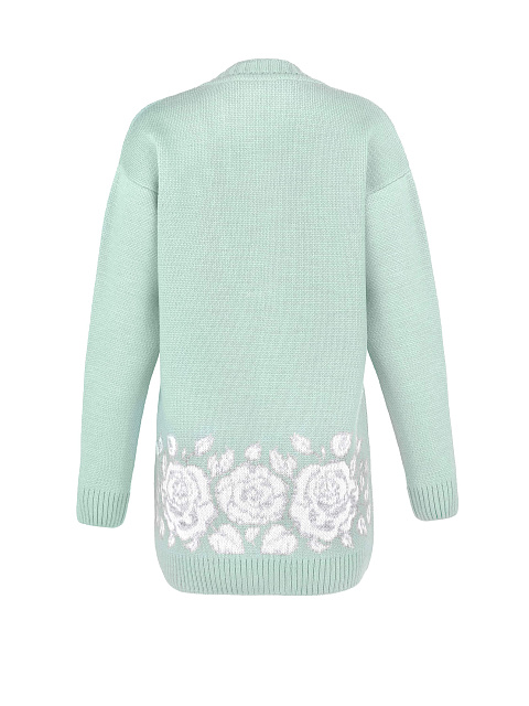 Мятный кардиган с розами, 2 Мятный кардиган с розами, 2