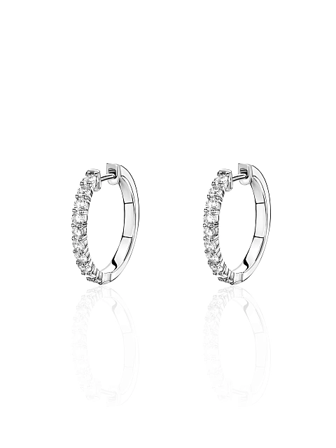 Серьги из белого золота с перламутром и бриллиантами, 2