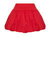 Юбка-мини пышная на кокетке "балон" красного цвета Юбка-мини пышная на кокетке "балон" красного цвета