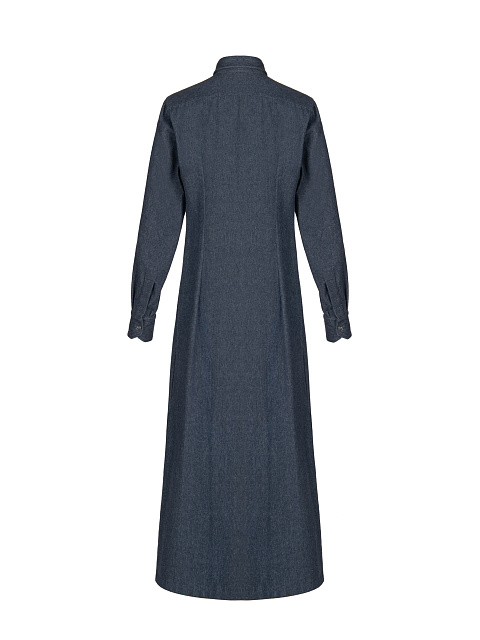 Синее платье-рубашка из денима, 2