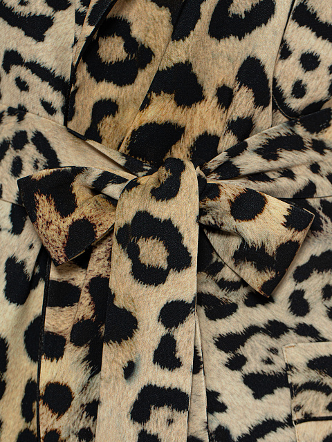 Бежевый домашний костюм с леопардовым принтом, 4 Бежевый домашний костюм с леопардовым принтом, 4