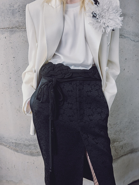 Черная юбка из жаккарда, 3