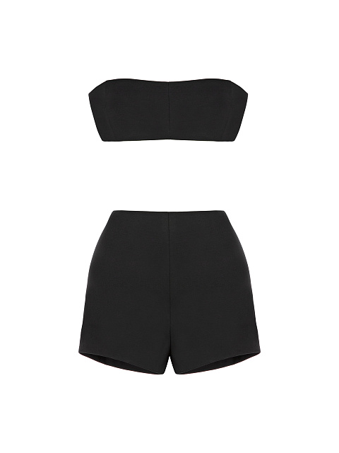 Черное платье-мини из сетки с пайетками и боа, 5