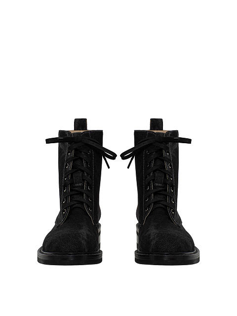 Темно-серые ботинки из денима, 2