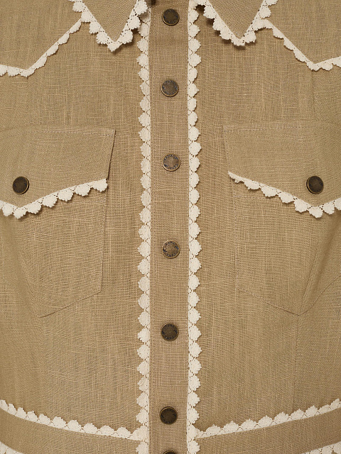 Льняное платье-мини, 3