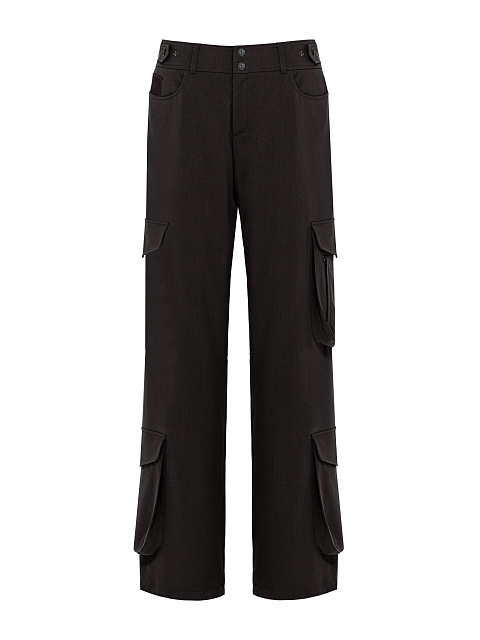 Коричневый костюм-двойка с брюками-карго, 4 Коричневый костюм-двойка с брюками-карго, 4