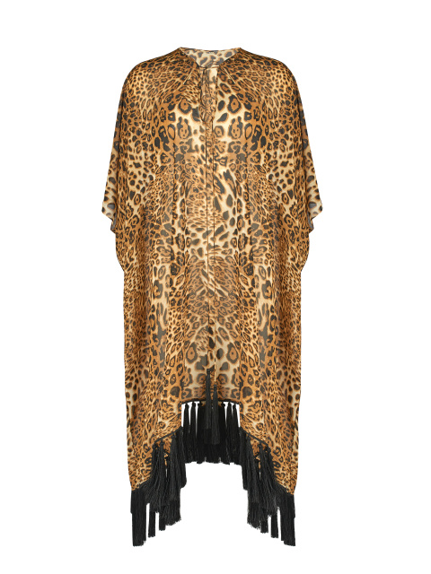 Леопардовое платье-туника из шифона, 1