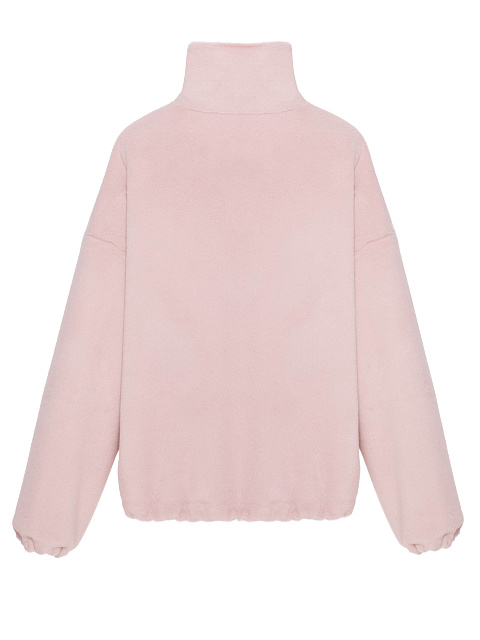 Пудрово-розовая толстовка из эко-меха, 2