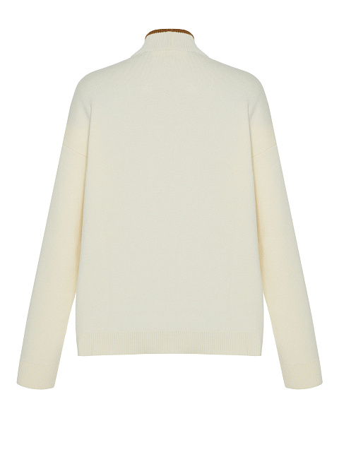 Молочный кардиган из трикотажа с кантом, 2 Молочный кардиган из трикотажа с кантом, 2