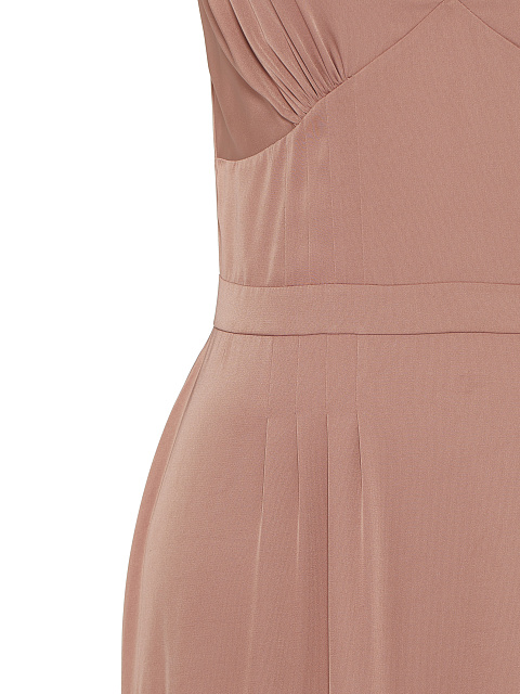 Розовое платье-макси из шелка, 3