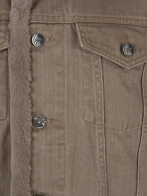 Серо-коричневая куртка с подкладом из меха норки, 3