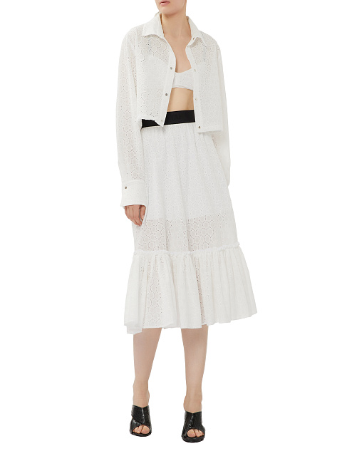 Белая юбка-миди из хлопкового кружева, 5 Белая юбка-миди из хлопкового кружева, 5