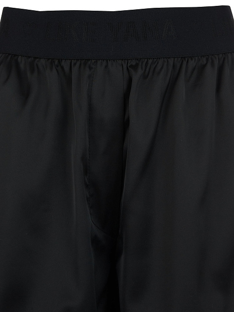 Черная шелковая пижама с бежевым кантом, 7