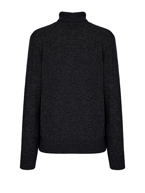 Мужской темно-серый кашемировый свитер с высоким горлом, 2