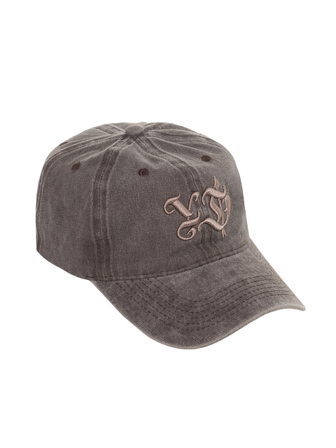 Серо-коричневая кепка из денима, 1