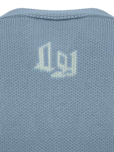 Голубой оверсайз кардиган с ландышами, 4 Голубой оверсайз кардиган с ландышами, 4