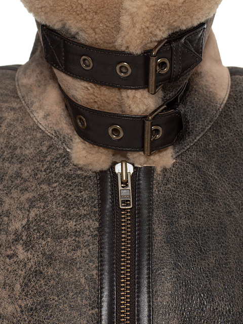 Коричневая дубленка из овчины, 3