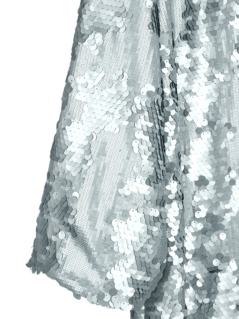 Серебристая накидка-кимоно в пайетках, 5