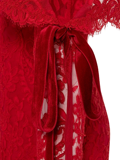 Красное платье-мини из кордового кружева, 4 Красное платье-мини из кордового кружева, 4