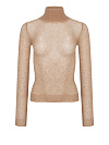 Водолазка прозрачная с пайетками бежевого цвета Водолазка прозрачная с пайетками бежевого цвета