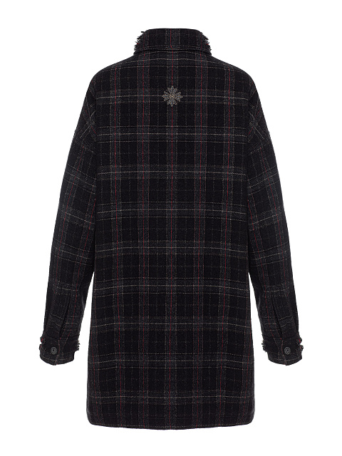 Объемная черная рубашка в клетку, 2