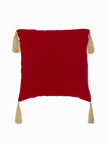 Большая бархатная подушка с вышивкой, 2