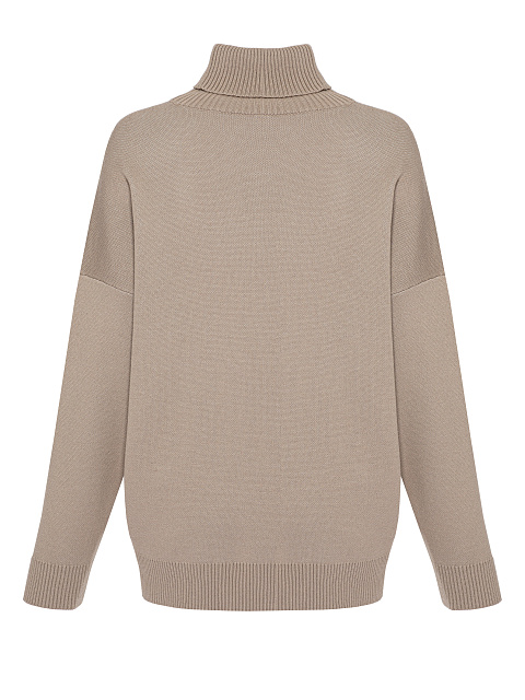 Бежевый оверсайз свитер "Да, но нет", 3