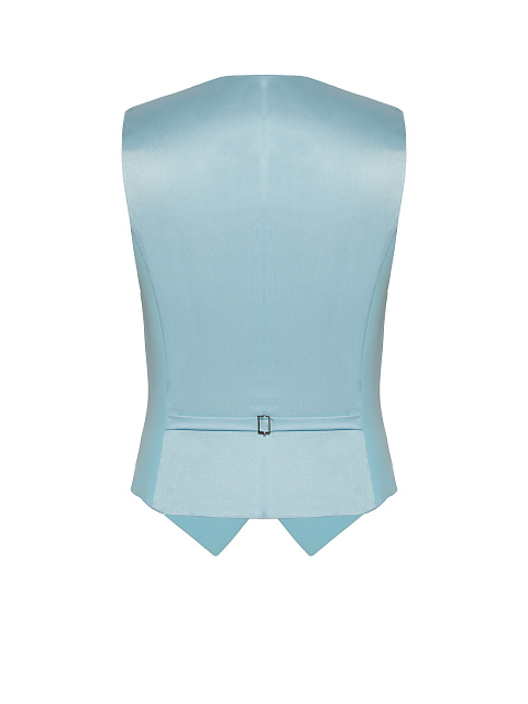 Голубой жилет из вискозы и шелка, 2