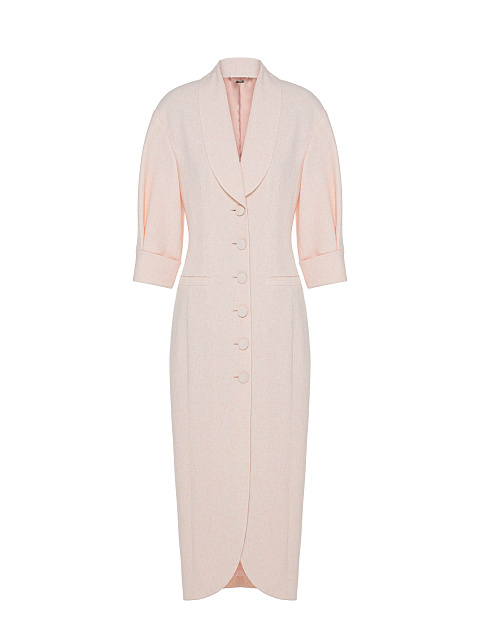 Светло-розовое платье из твида, 1