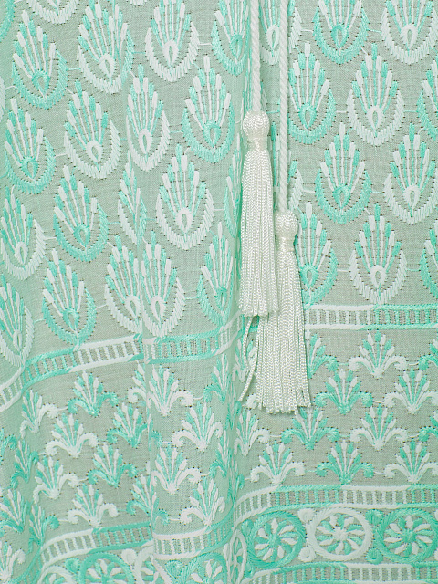 Светло-зеленое детское кимоно с завязками, 3