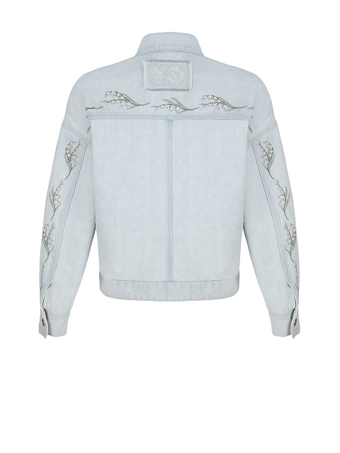 Голубая джинсовая куртка с вышивкой, 2 Голубая джинсовая куртка с вышивкой, 2