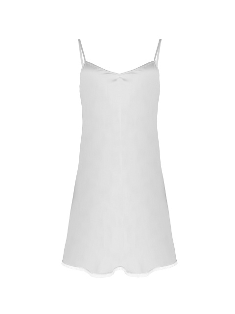 Белое шифоновое платье-мини с цветочным принтом, 4