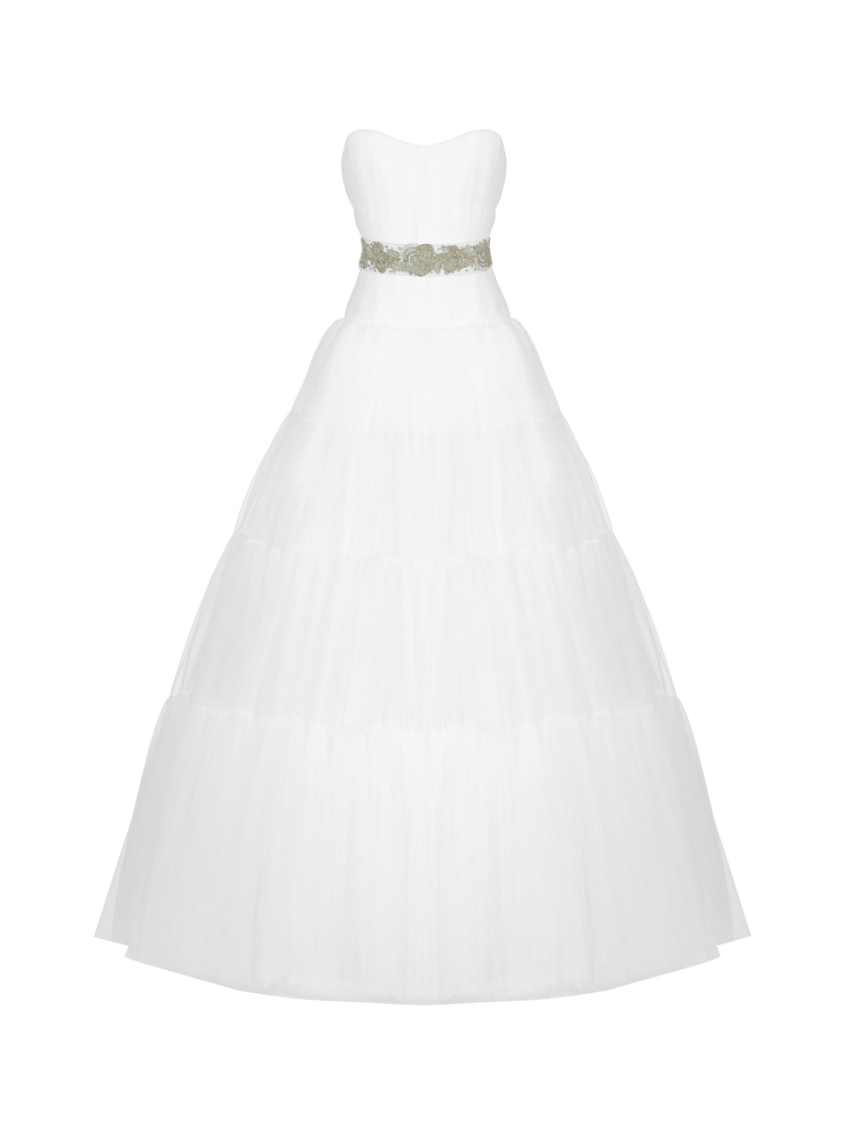 Белое корсетное платье из фатина, 1