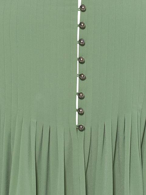 Костюм из зеленого креп-шелка, туника отделана вышивкой, джоггеры на резинке, 6 Костюм из зеленого креп-шелка, туника отделана вышивкой, джоггеры на резинке, 6