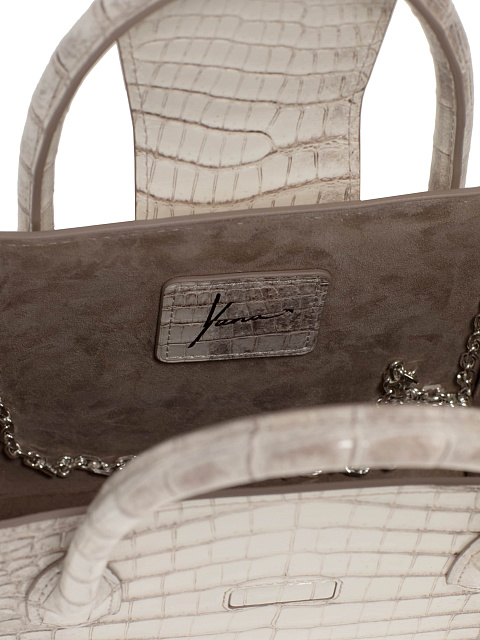 Сумка из кожи крокодила гималаи с серебром, 6 Сумка из кожи крокодила гималаи с серебром, 6