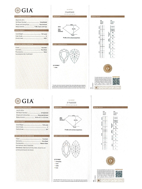 Серьги из белого золота с бриллиантами круглой огранки и белым морским жемчугом, 7