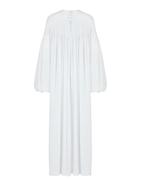 Белый костюм из крепового шелка с вышивкой, 2