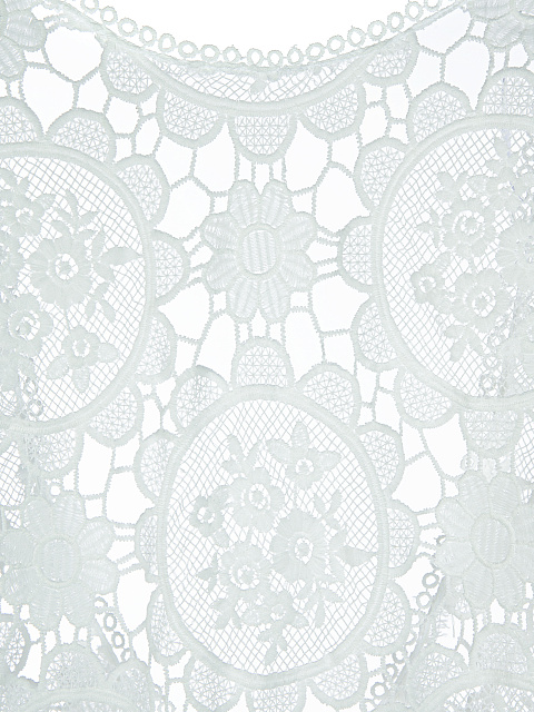 Белое платье-миди из кружева с открытой спиной, 3