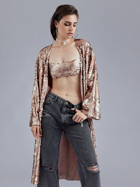 Колье-чокер из бежевого каучука с кулоном из серебра, 3