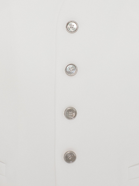 Белый костюм-тройка с вышивкой жемчугом, 5