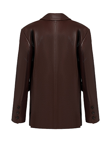 Коричневый жакет из кожи, 2