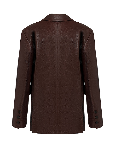 Коричневый жакет из кожи, 2