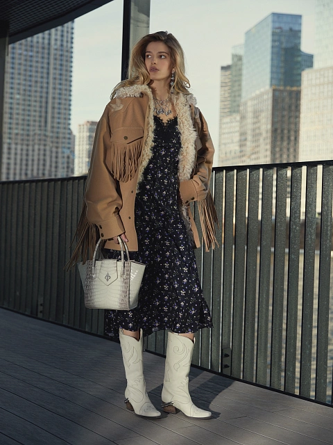 Черное платье-миди из шелка с цветочным принтом и кружевом, 5