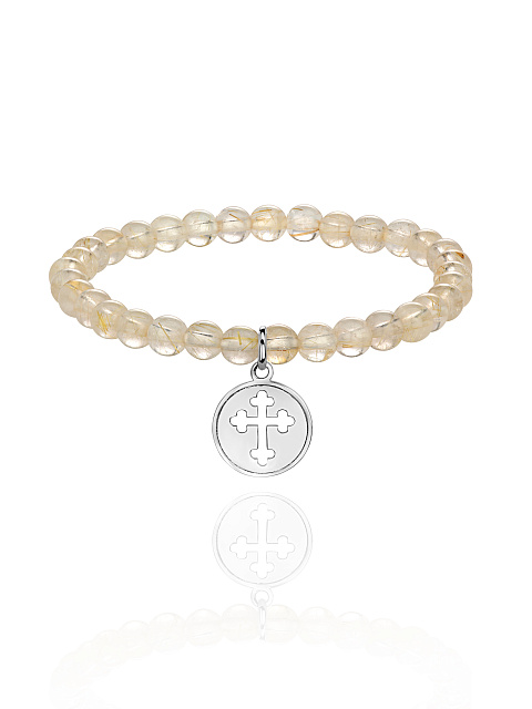 Браслет из серебра и рутилового кварца, 1