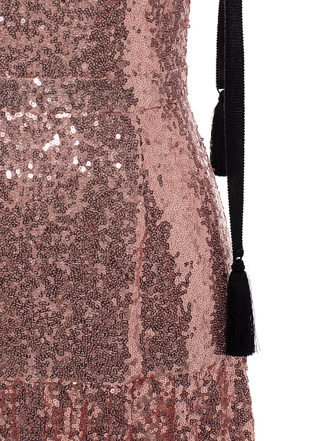 Розовое платье-сарафан в пайетках, 3