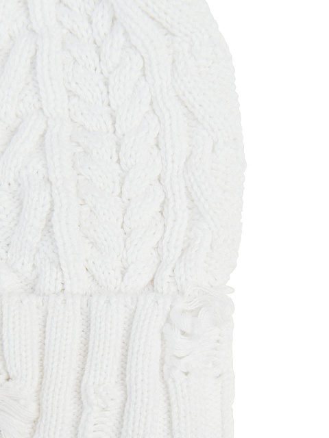 Белая вязаная шапка из шерсти, 2