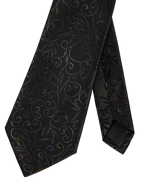 Черный галстук с узором, 3
