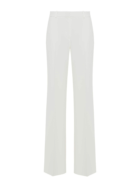 Белый костюм-тройка с вышивкой и манжетами из норки, 5